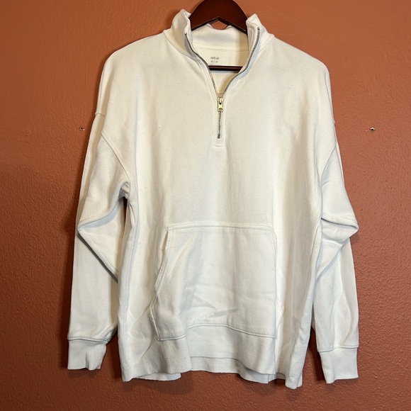 Aerie Ribbed Oversized Quarter Zip Sweatshirt - Picture 13 of 13